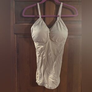 Dynabelly Nursing Tank Top Seamless Postpartum Beige